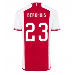 Ajax Steven Berghuis #23 Hjemmebanetrøje 2023-24 Kort ærmer
